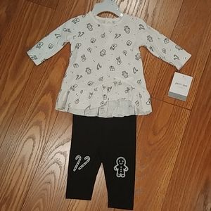 Petit Lem Baby Girl 2-Piece Holiday Outfit